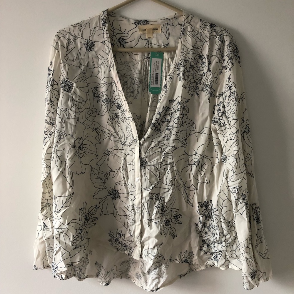 Cloth & Stone Daltry Bell Sleeve Button Down NEW